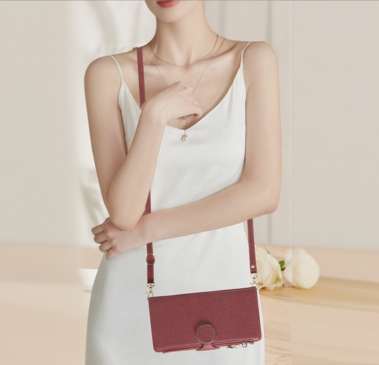 Multifunctional Wrist Zipper Leather Phone Case Wallet