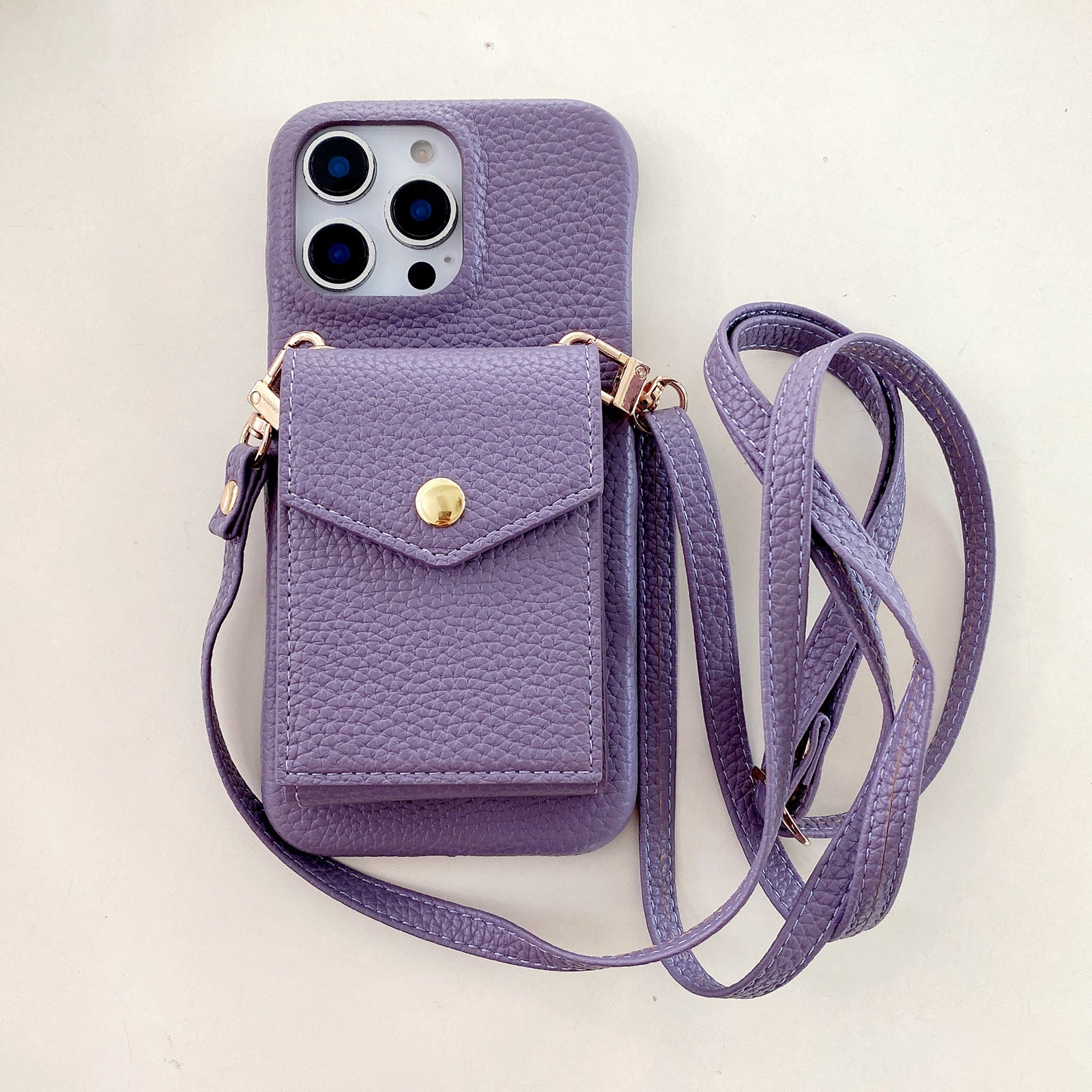 ANKAW high-end leather crossbody phone case wallet