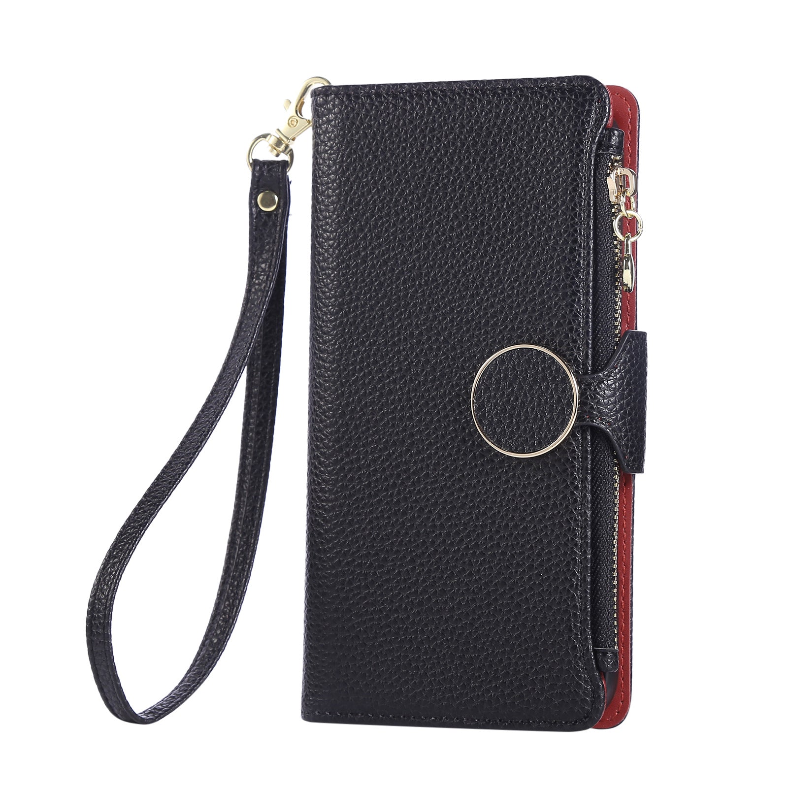 Multifunctional Wrist Zipper Leather Phone Case Wallet