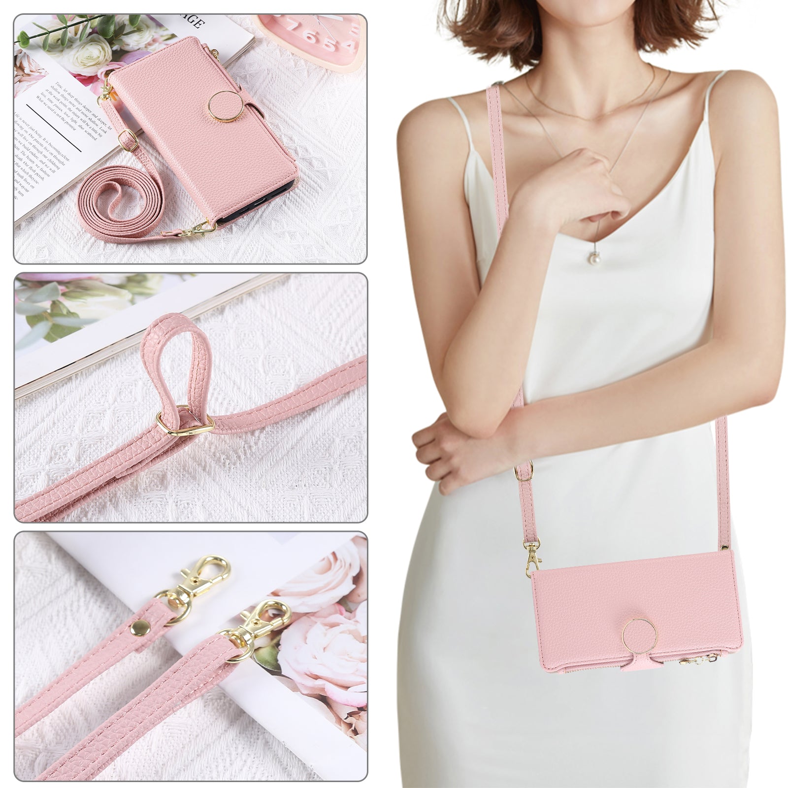 Multifunctional Wrist Zipper Leather Phone Case Wallet