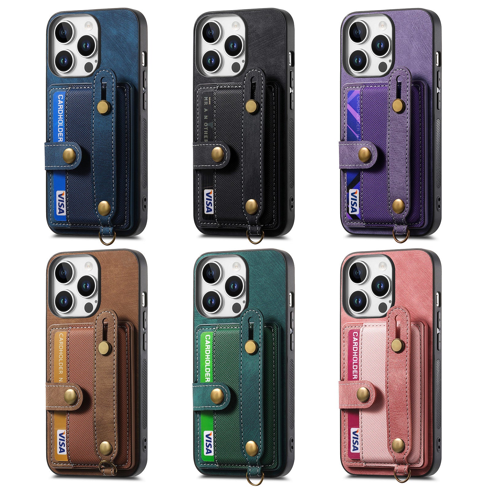 Original leather wrist lanyard phone case