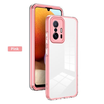 Three-in-one color frame transparent mobile phone case