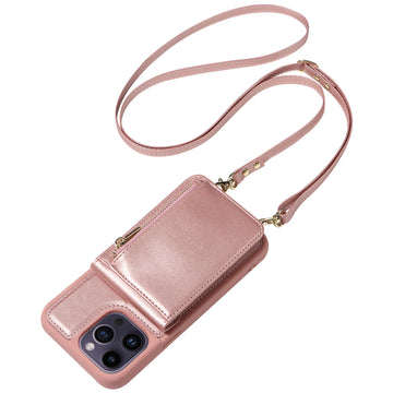 Original design crossbody leather phone case wallet zipper