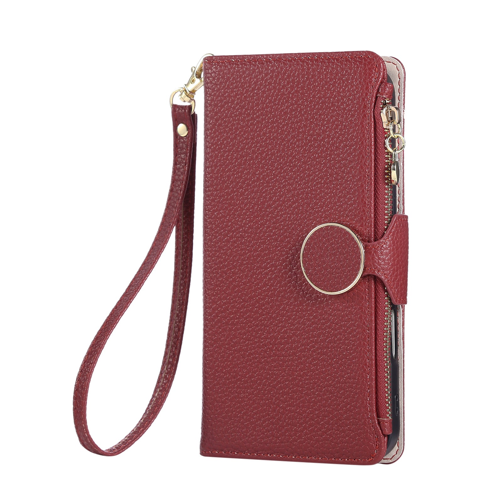 Multifunctional Wrist Zipper Leather Phone Case Wallet