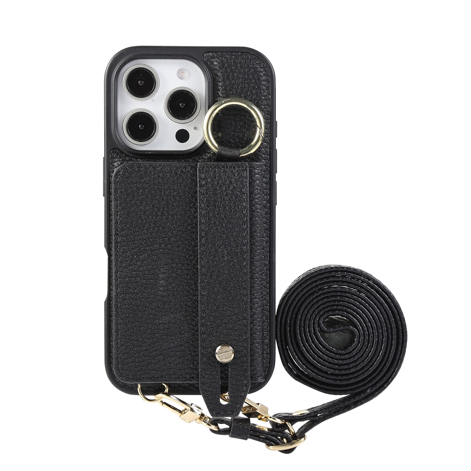 ANKAW leather anti-shock and anti-fall design crossbody mobile phone case
