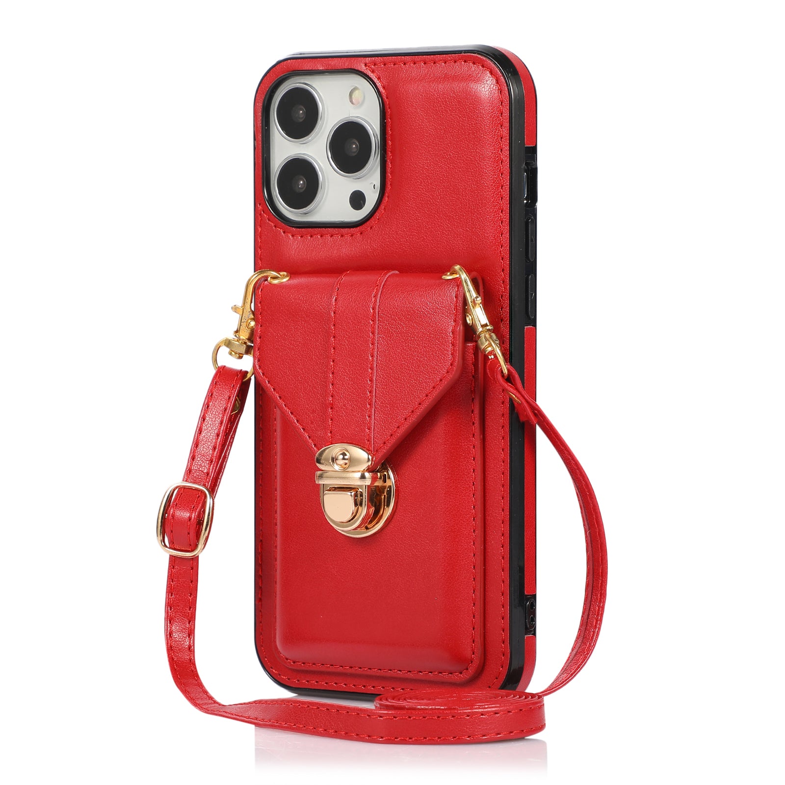 Ankaw Stylish Phone Case with Card Holder & Anti-Theft Buckle