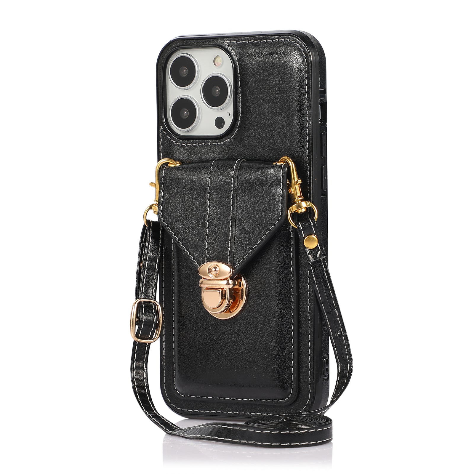 Ankaw Stylish Phone Case with Card Holder & Anti-Theft Buckle