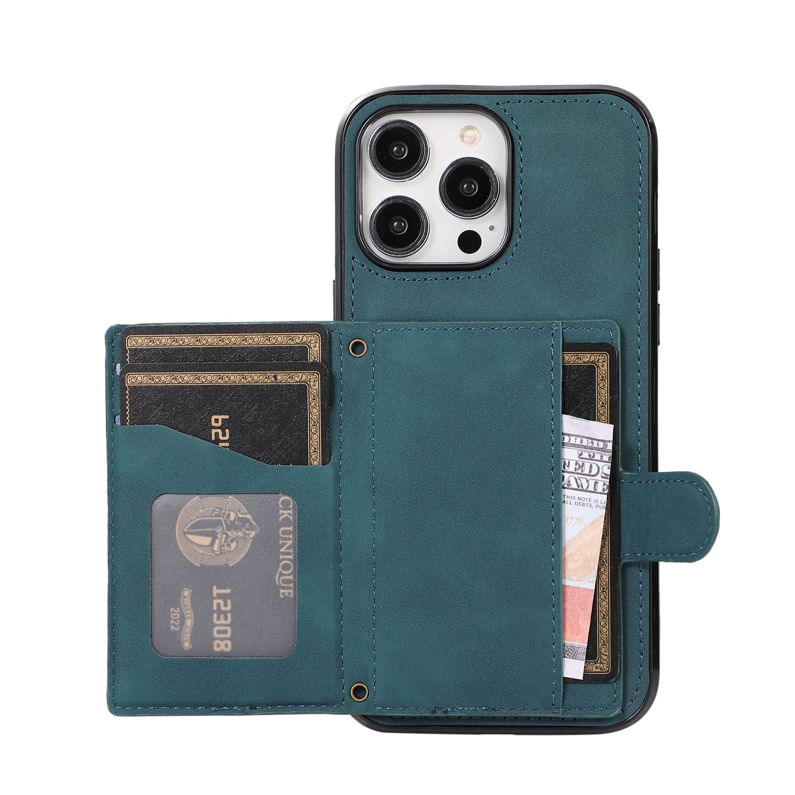 Anti-fall and anti-theft crossbody leather phone case
