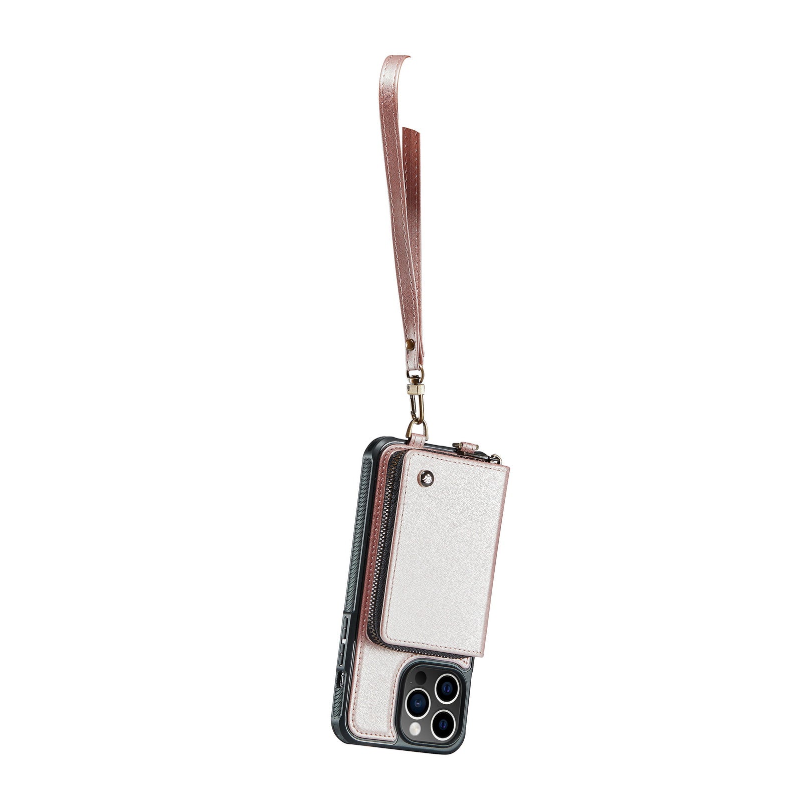 Adjustable crossbody strap and spacious wallet design