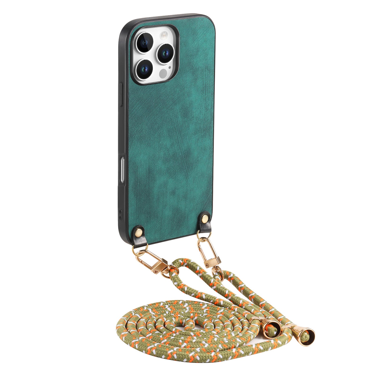 Original design retro color lanyard crossbody phone case