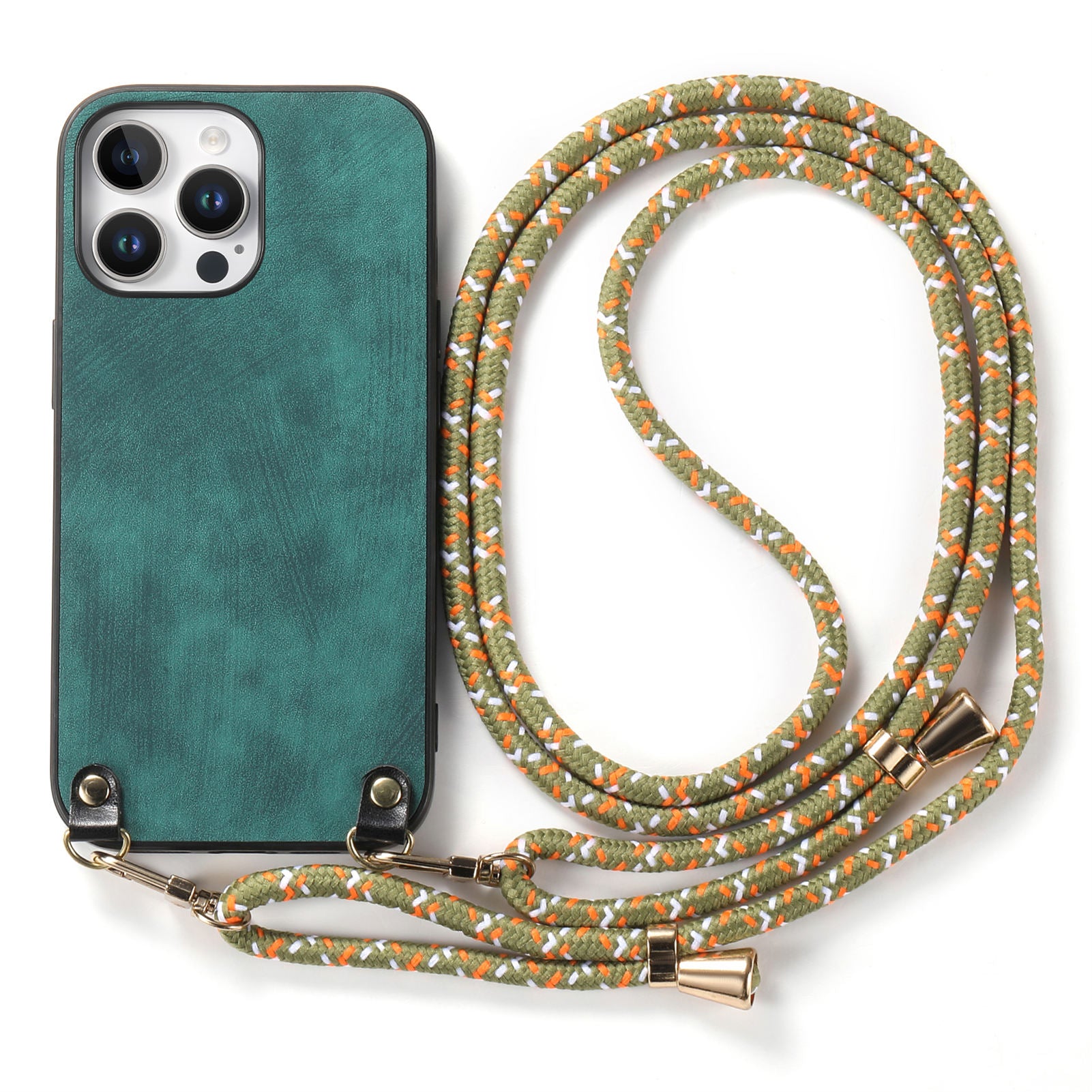 Original design retro color lanyard crossbody phone case