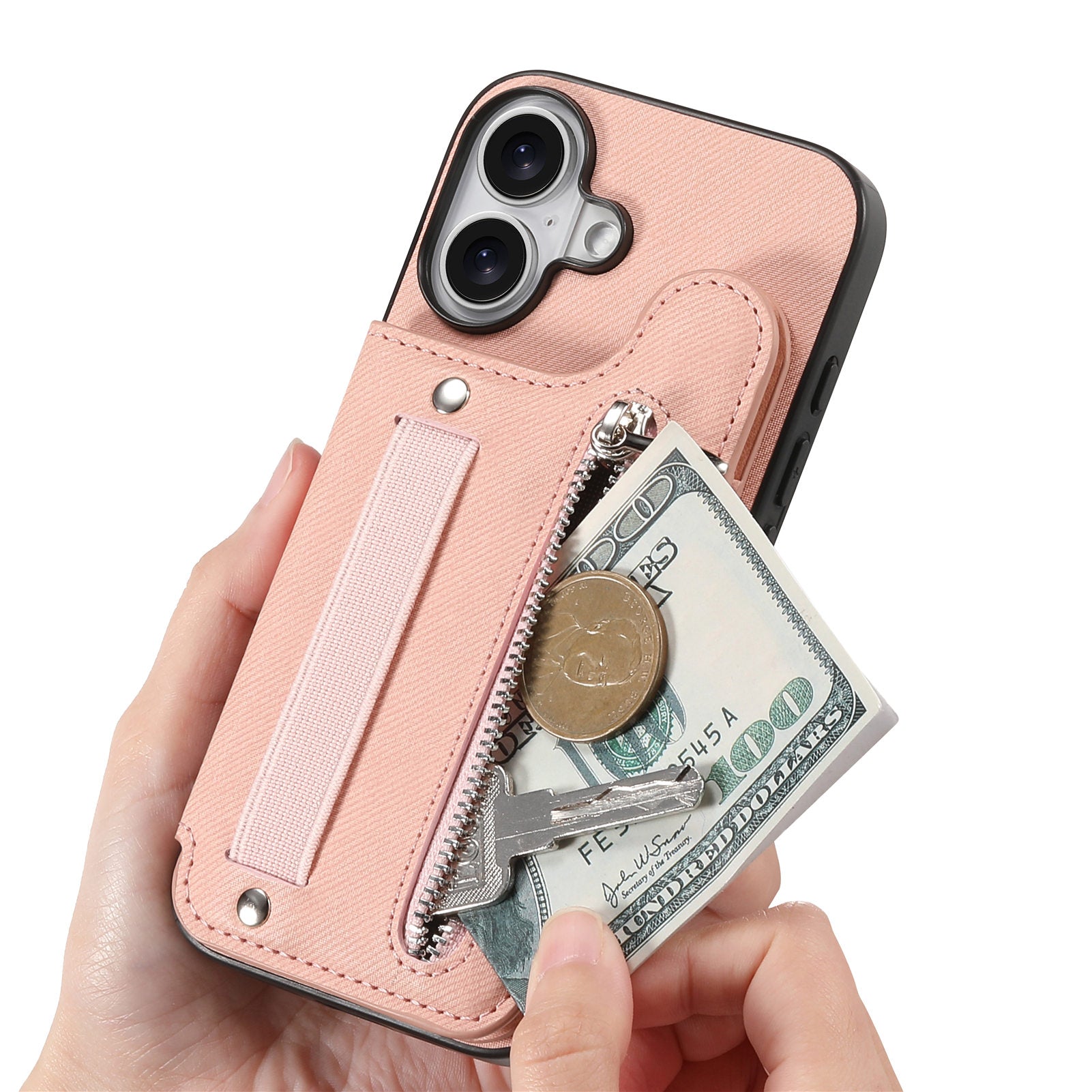 ANKAW multifunctional zipper wallet mobile phone protective case