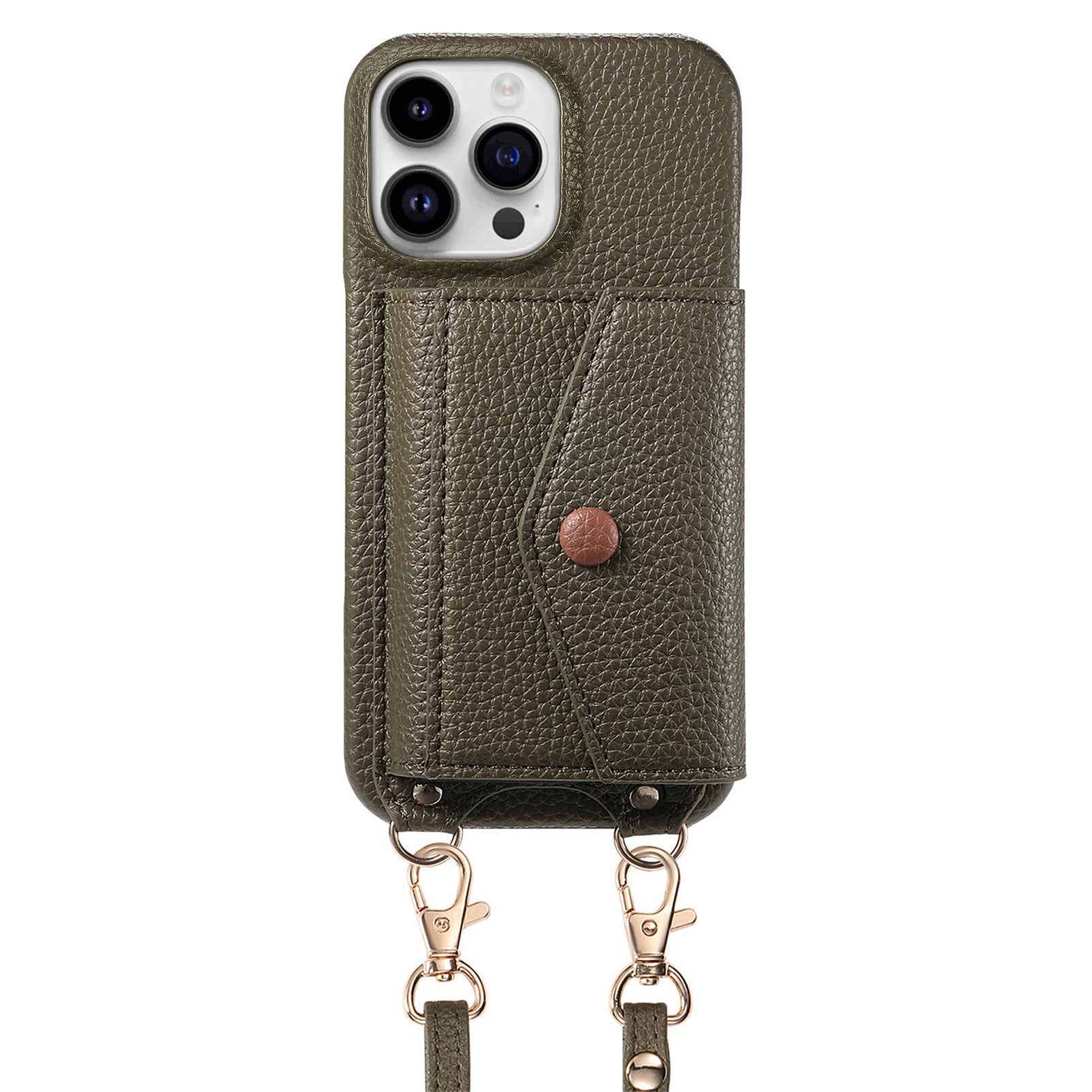 Fashionable and versatile ankaw leather crossbody phone case for iPhone