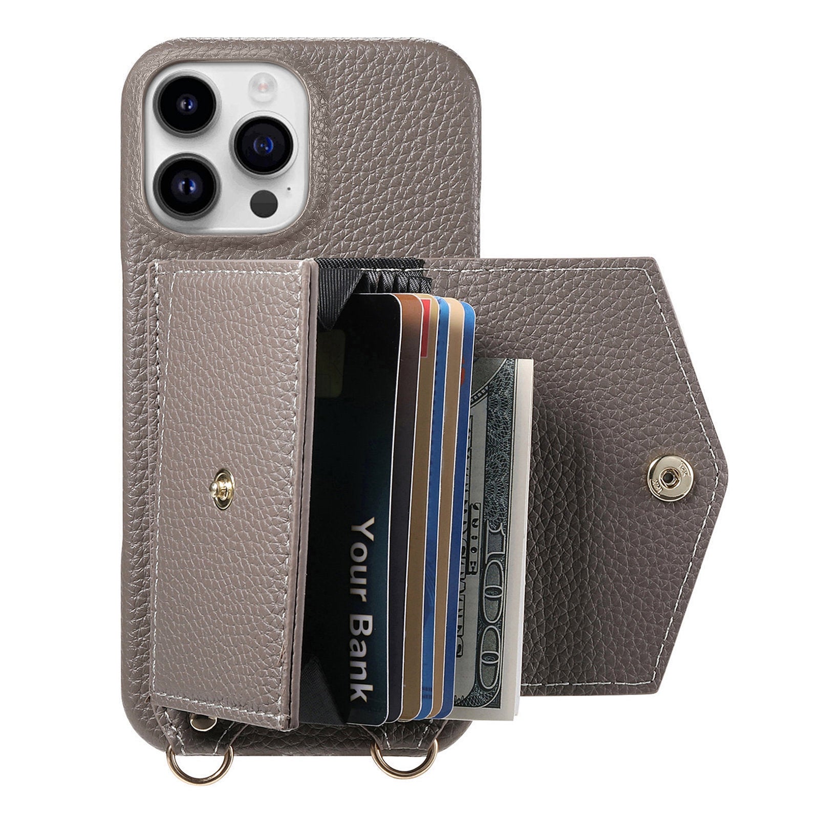 Fashionable and versatile ankaw leather crossbody phone case for iPhone