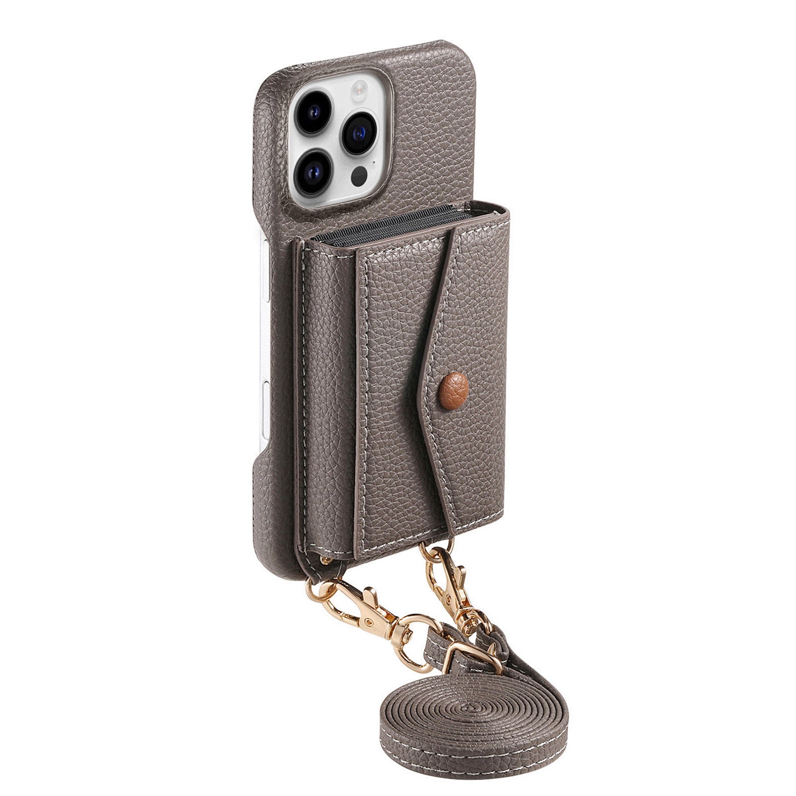 Fashionable and versatile ankaw leather crossbody phone case for iPhone