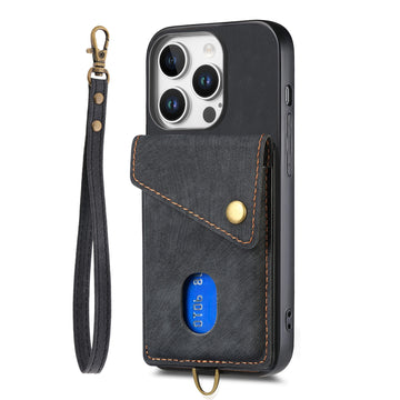 Original Design Leather Wrist Lanyard Phone Case