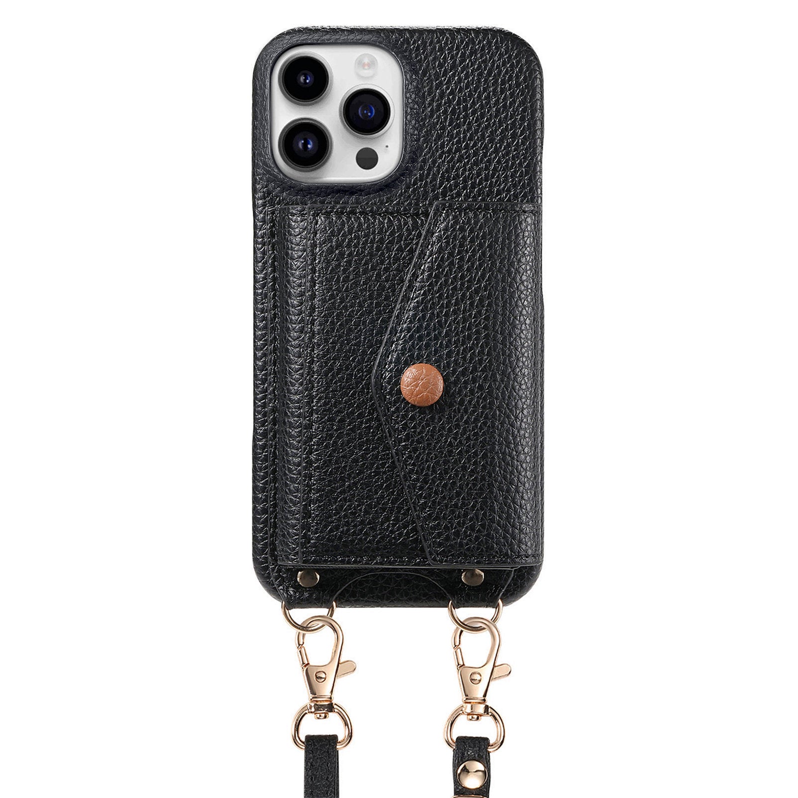 Fashionable and versatile ankaw leather crossbody phone case for iPhone