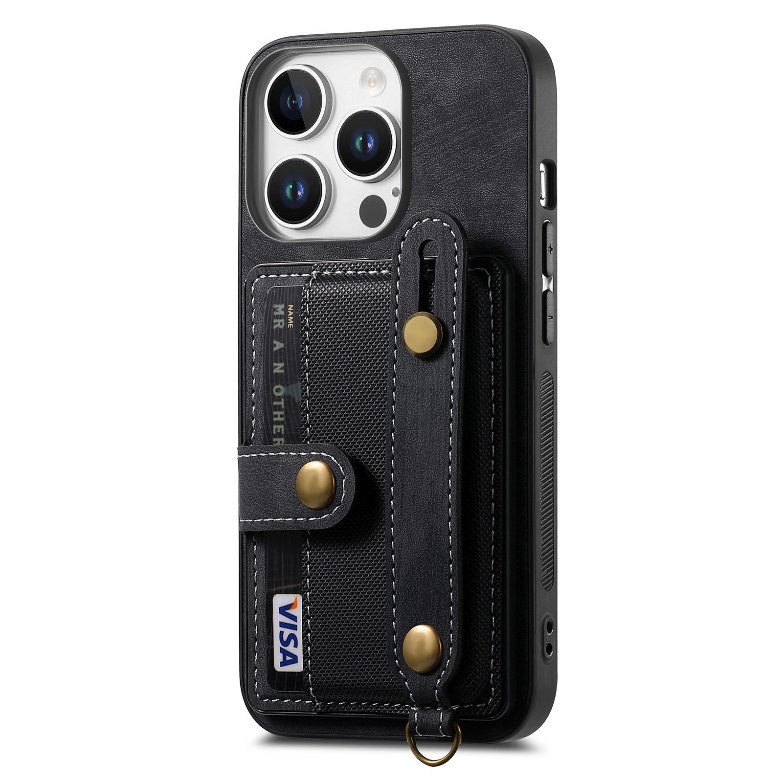 Original leather wrist lanyard phone case