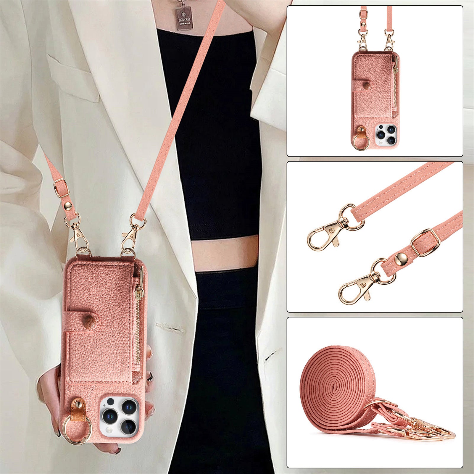 Original design versatile crossbody phone case wallet