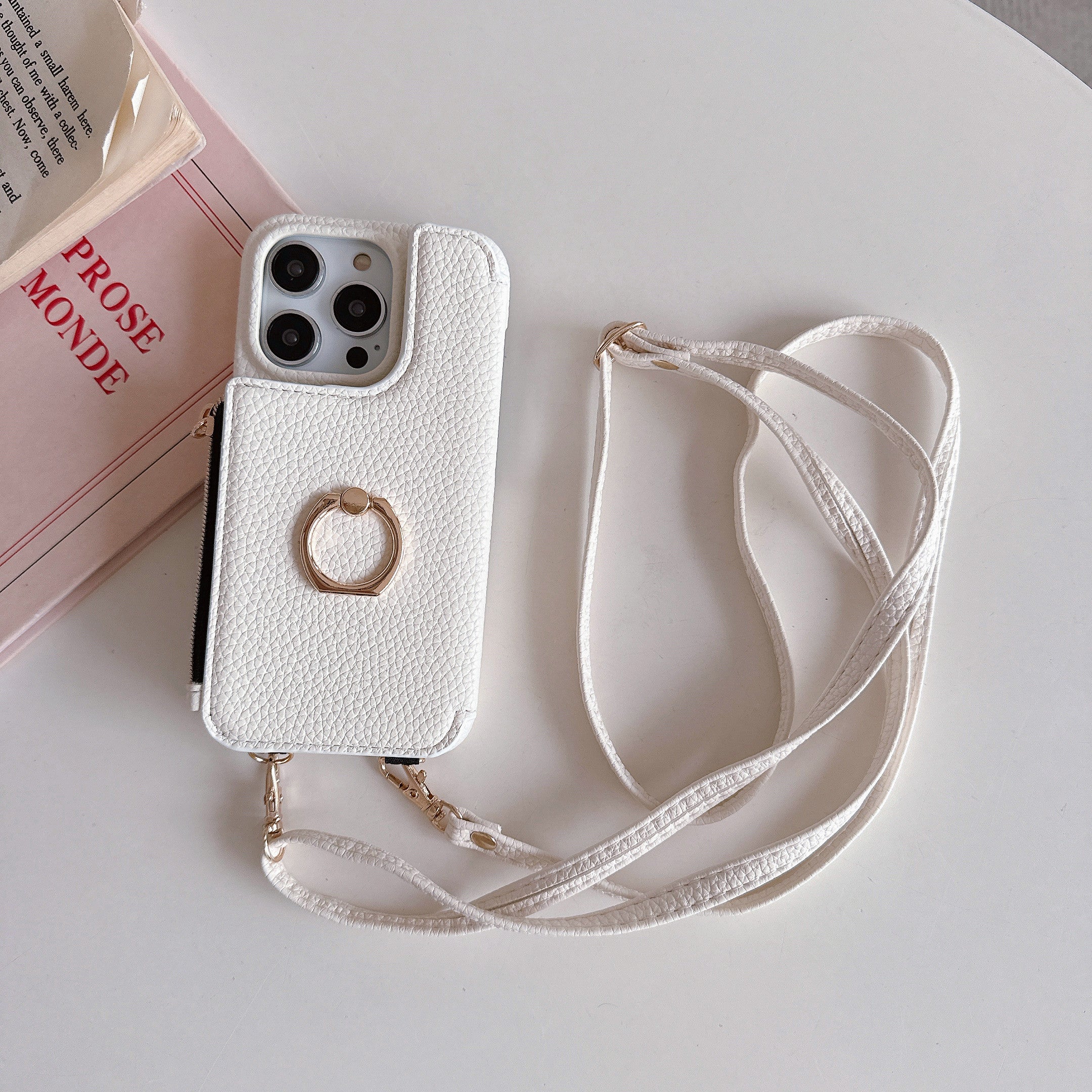 ANKAW Candy Exquisite Calfskin Crossbody Phone Case Wallet