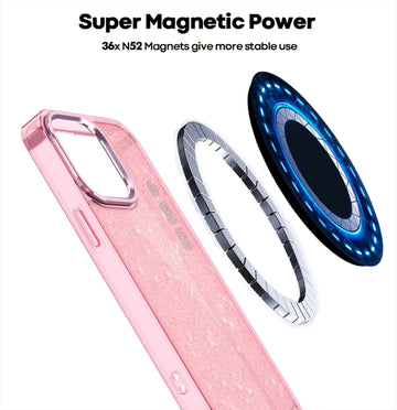 Glitter glossy inner magnetic attraction
