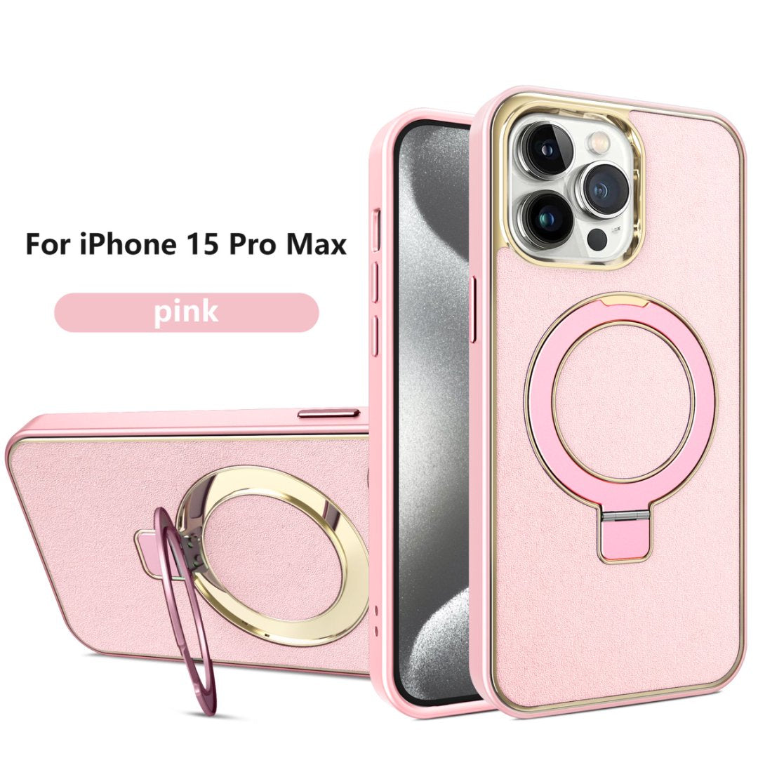 Honeycomb Leather Cooling Stand Phone Case