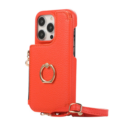 ANKAW Candy Exquisite Calfskin Crossbody Phone Case Wallet