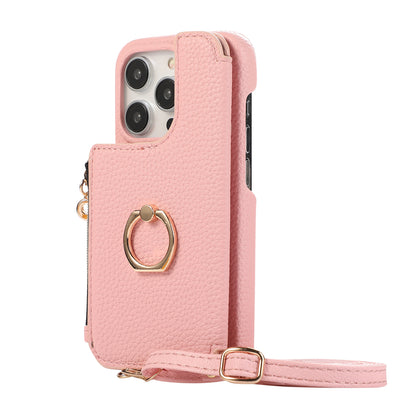ANKAW Candy Exquisite Calfskin Crossbody Phone Case Wallet