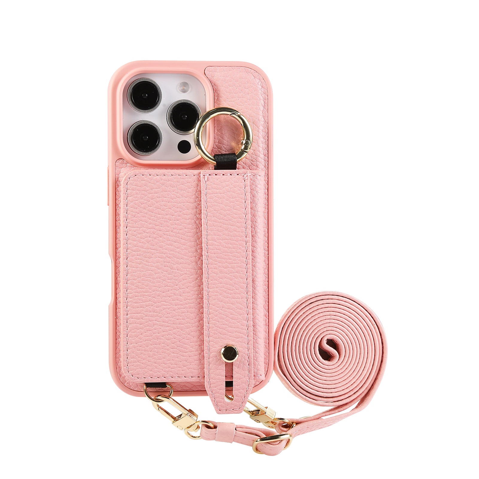 ANKAW  leather anti-shock and anti-fall design crossbody mobile phone case