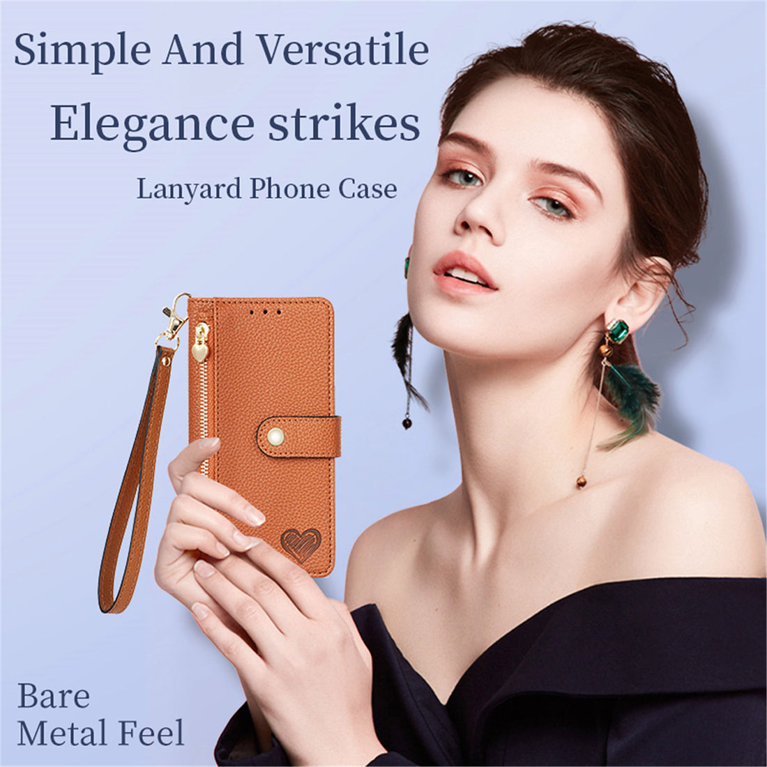 Original design heart crossbody wallet ankaw phone case