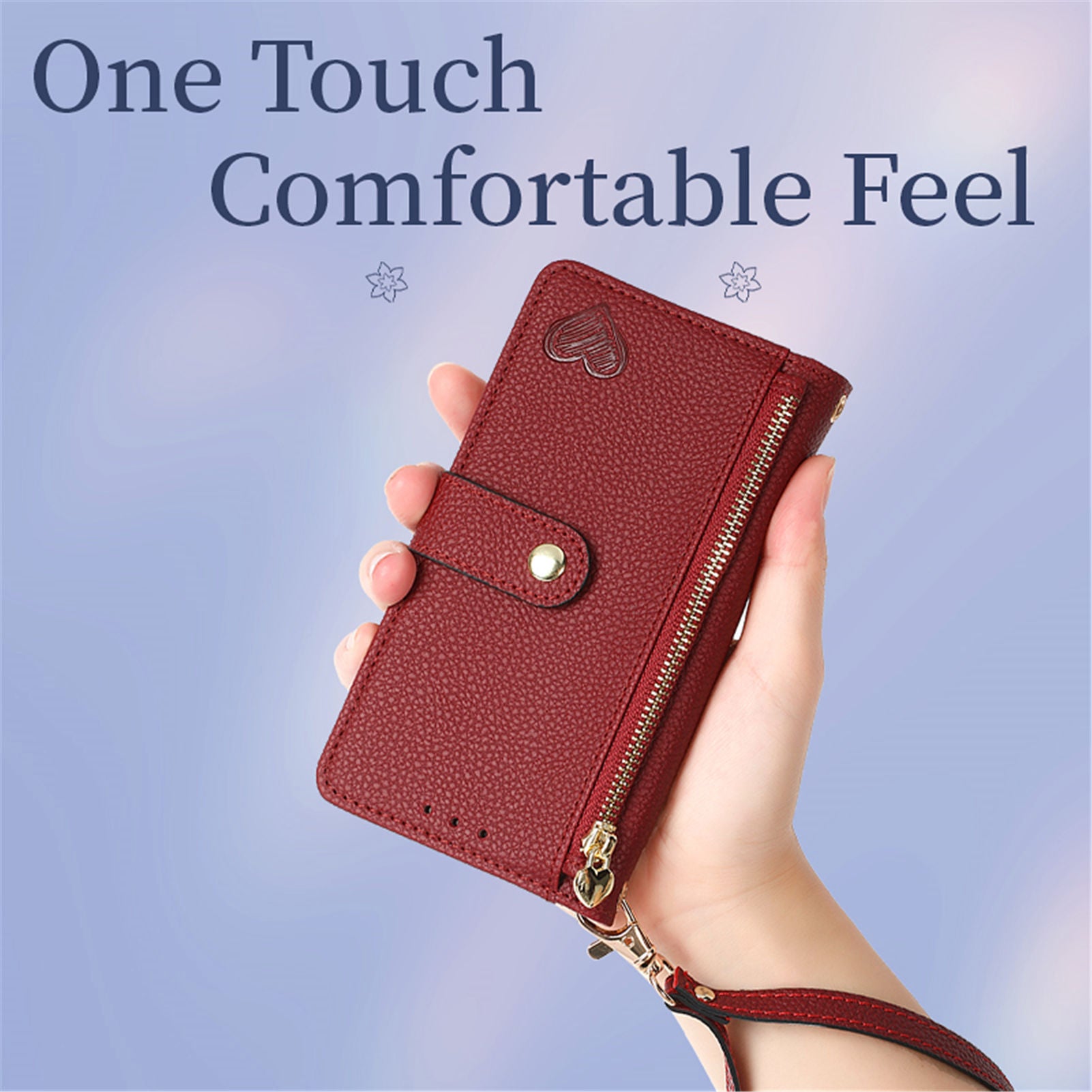 Original design heart crossbody wallet ankaw phone case