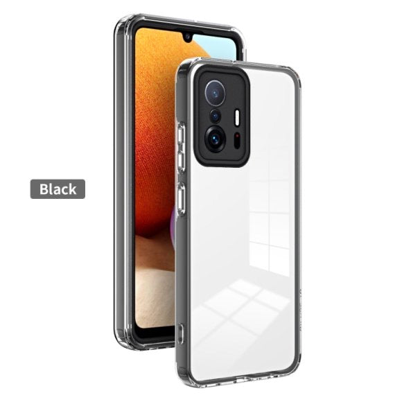 Three-in-one color frame transparent mobile phone case