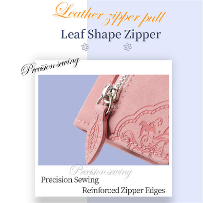 Embossed leather wristlet phone case for iphone  16 serise