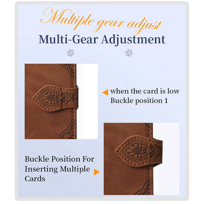 Embossed leather wristlet phone case for iphone  16 serise