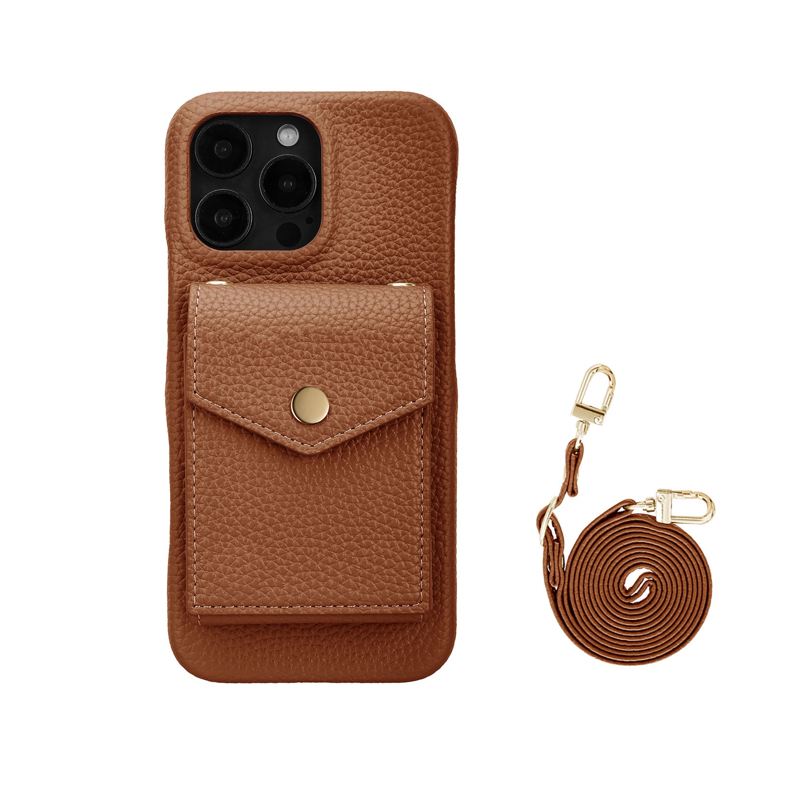 ANKAW high-end leather crossbody phone case wallet