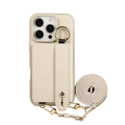 ANKAW  leather anti-shock and anti-fall design crossbody mobile phone case