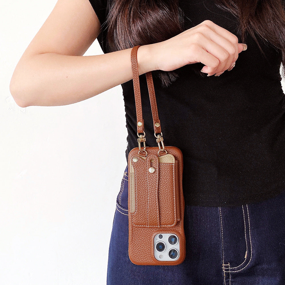 Original Design Leather Wrist leather fashionable all-match mobile phone case