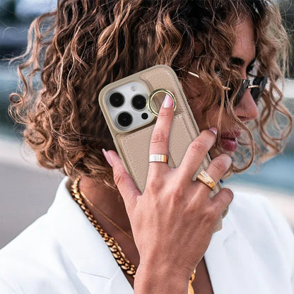 ANKAW  leather anti-shock and anti-fall design crossbody mobile phone case