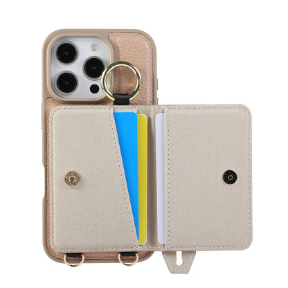 ANKAW  leather anti-shock and anti-fall design crossbody mobile phone case