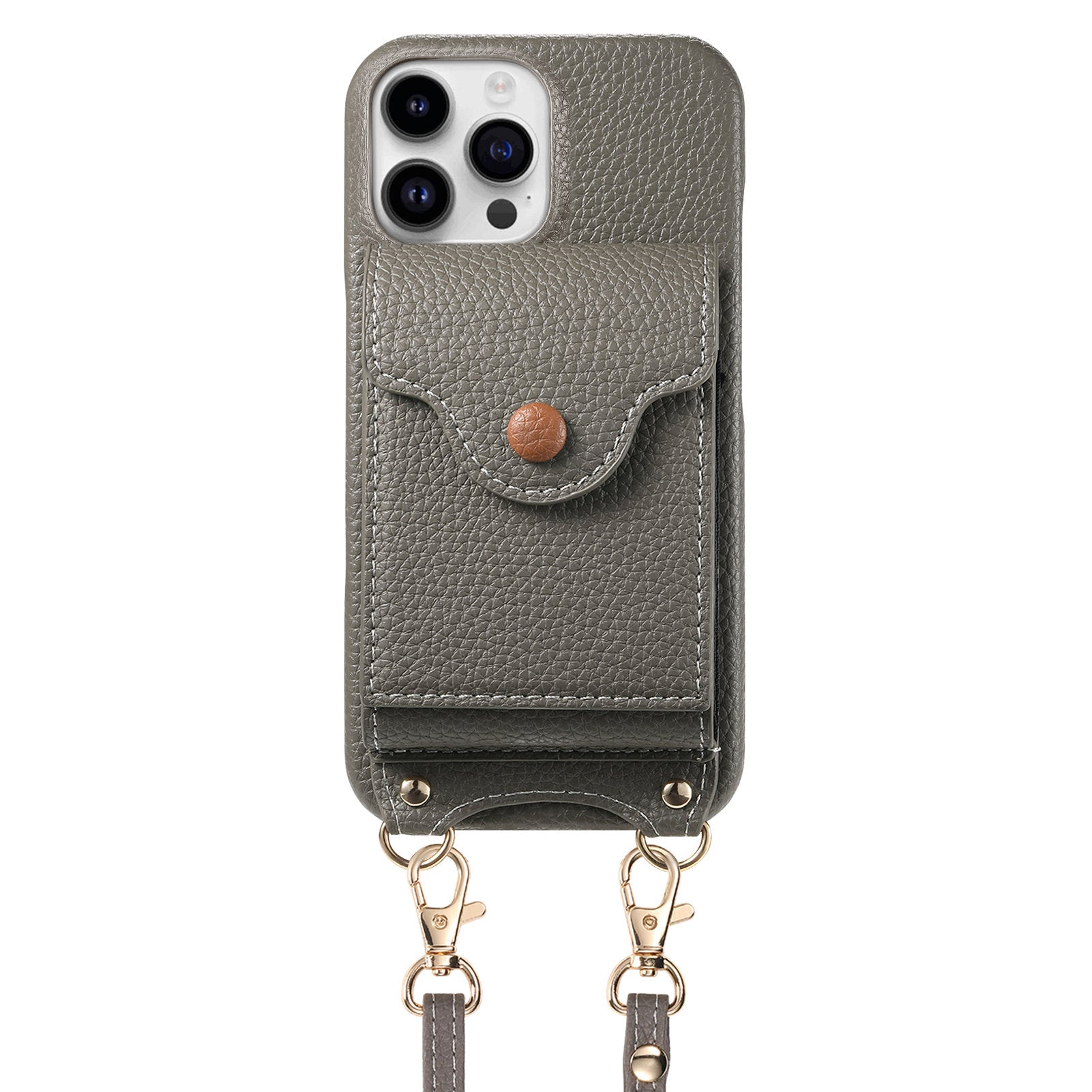 Original design leather crossbody phone case wallet
