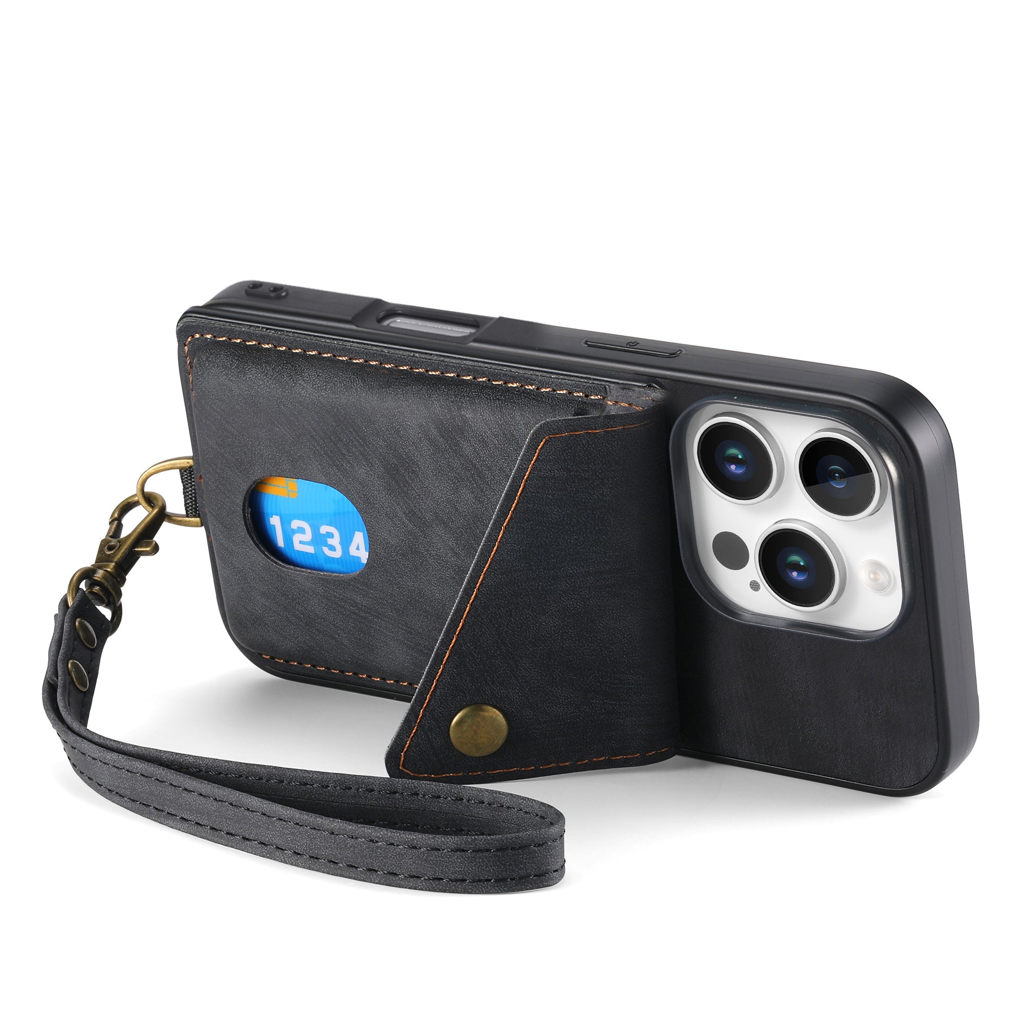 Original Design Leather Wrist Lanyard Phone Case