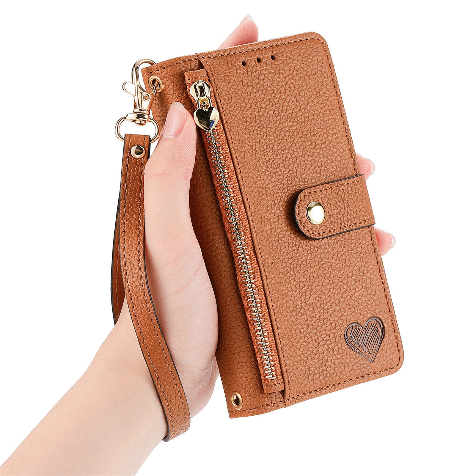 Original design heart crossbody wallet ankaw phone case