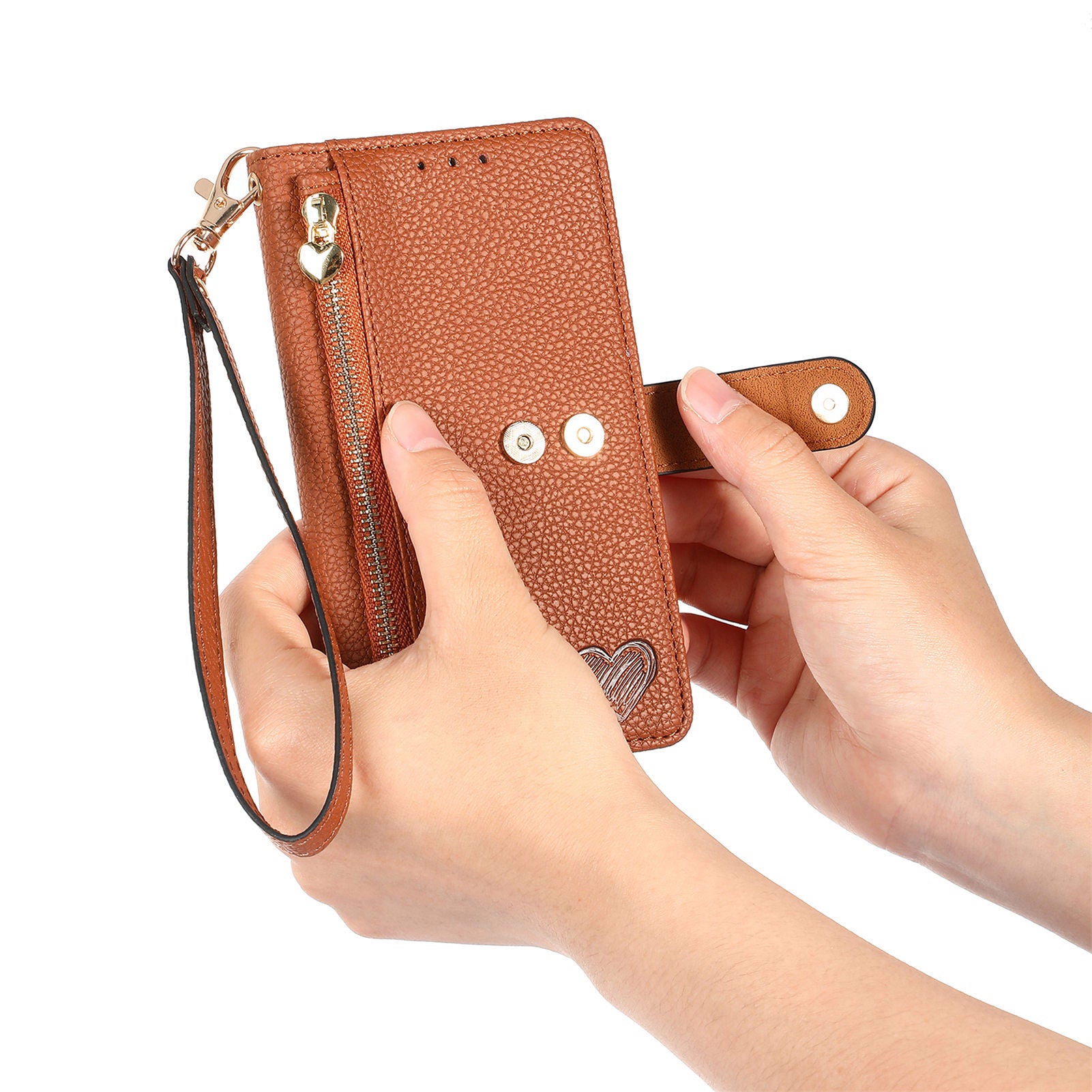 Original design heart crossbody wallet ankaw phone case