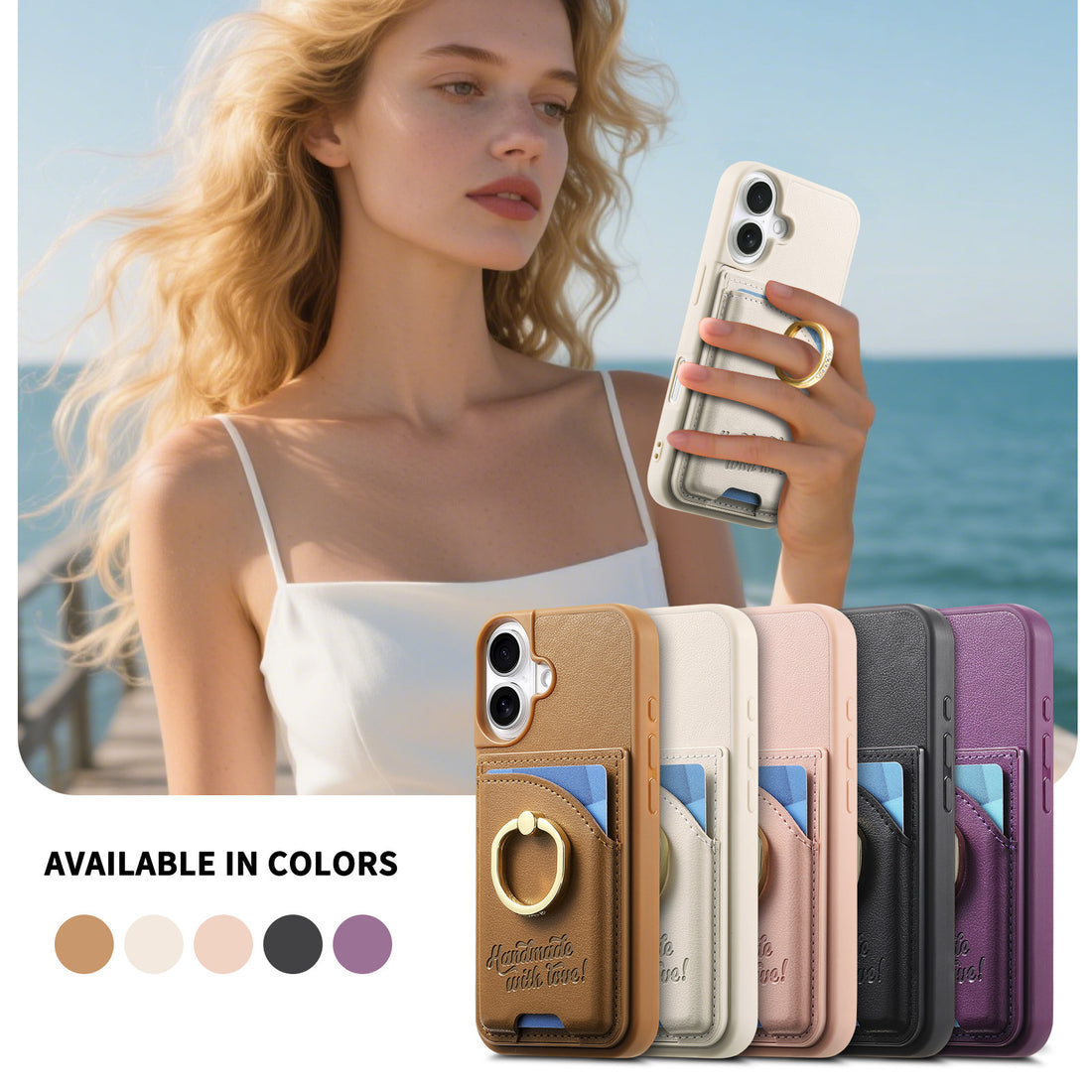 Original design multifunctional ring card holder wallet