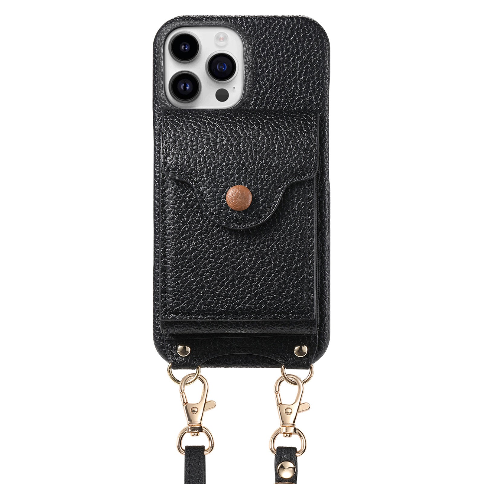 Original design leather crossbody phone case wallet