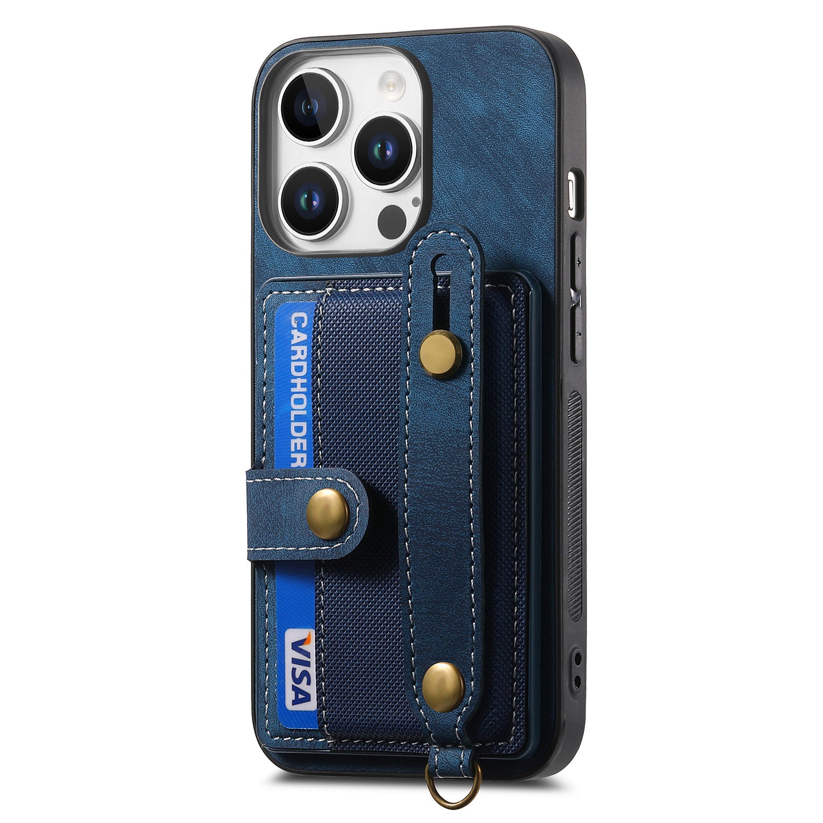 Original leather wrist lanyard phone case