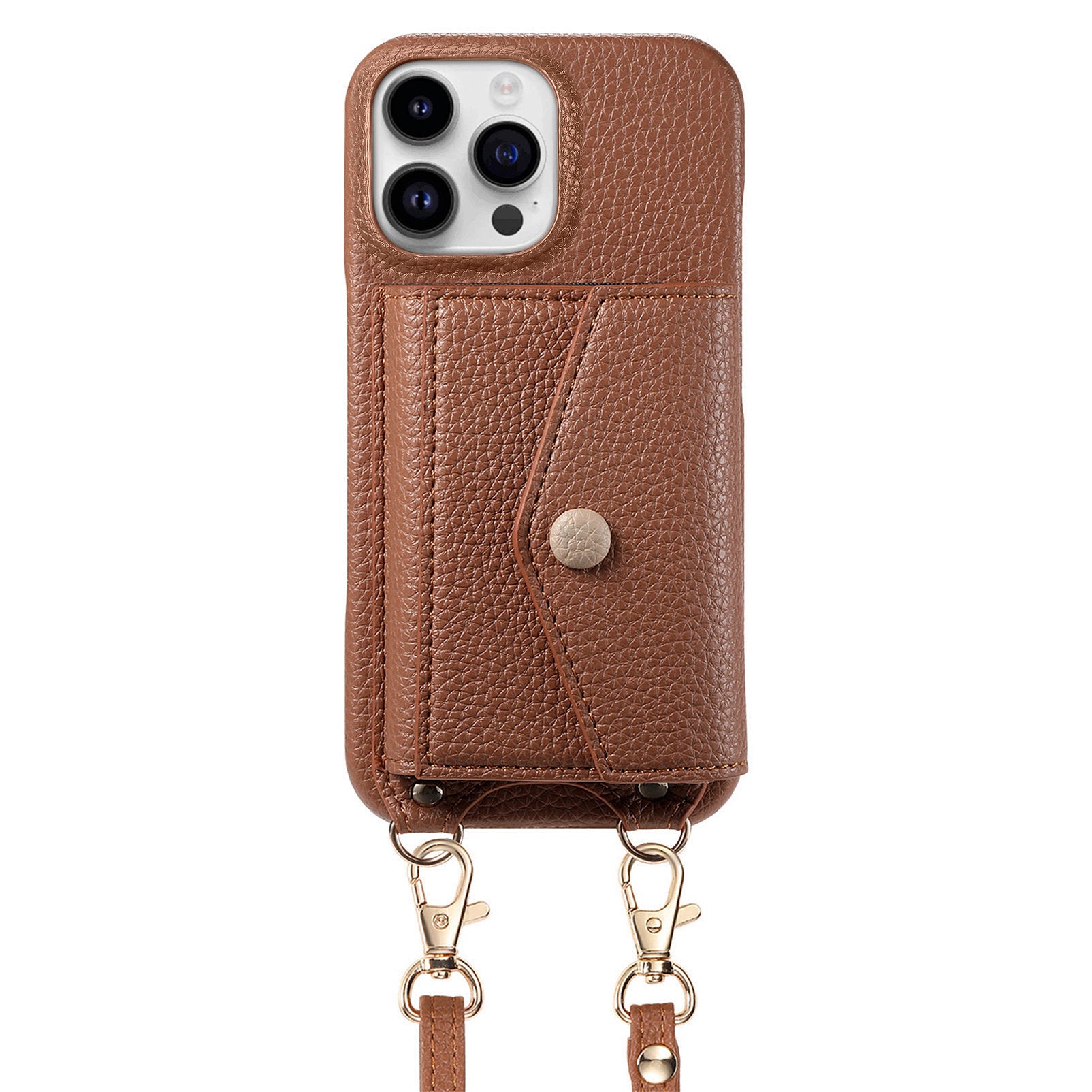 Fashionable and versatile ankaw leather crossbody phone case for iPhone