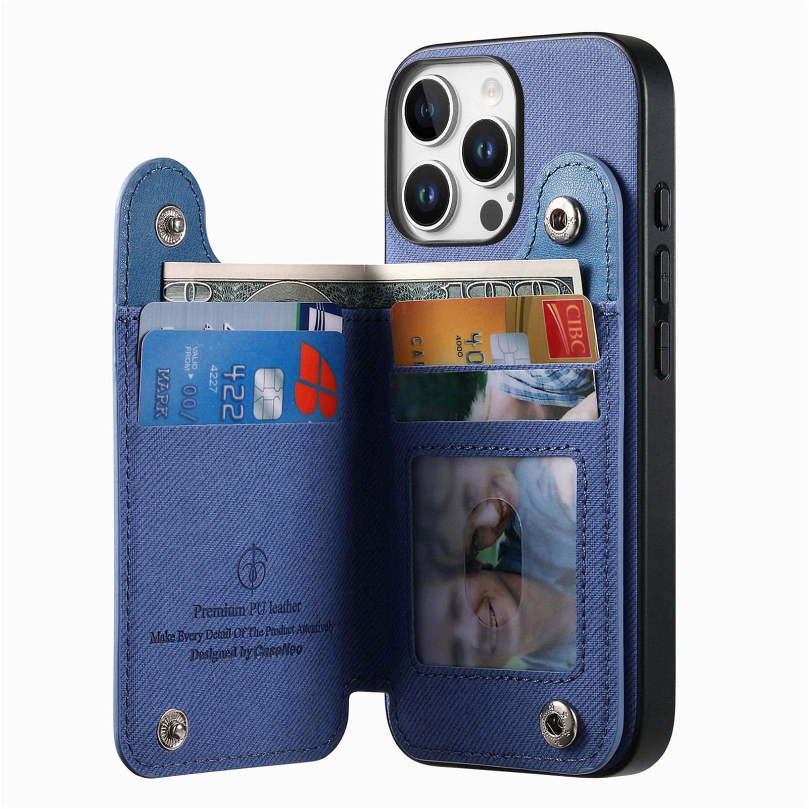 Original design multifunctional ring holder card holder wallet phone case