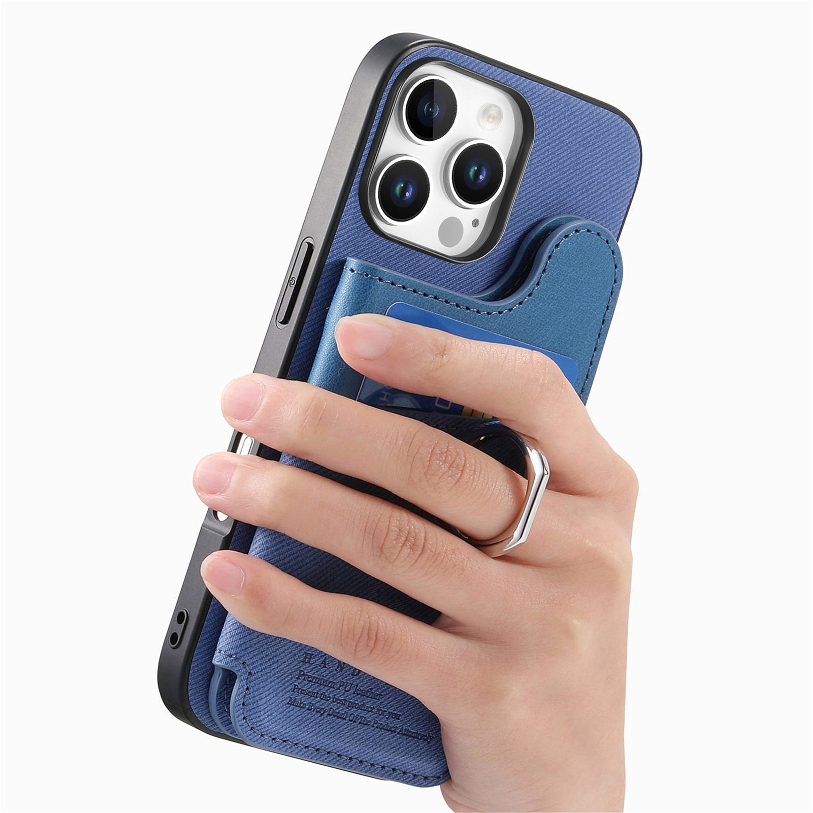 Original design multifunctional ring holder card holder wallet phone case