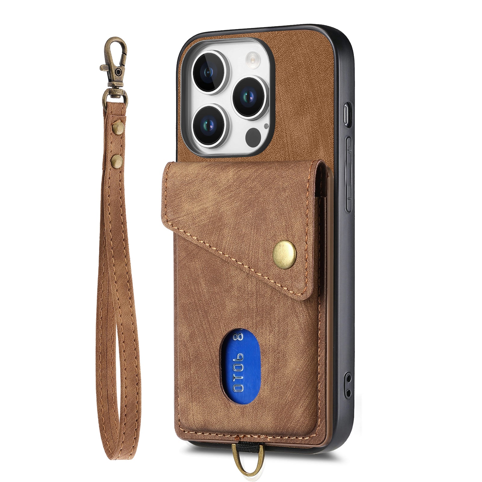 Original Design Leather Wrist Lanyard Phone Case